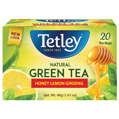 Tetley Honey Lemon Ginseng Green Tea - PLP